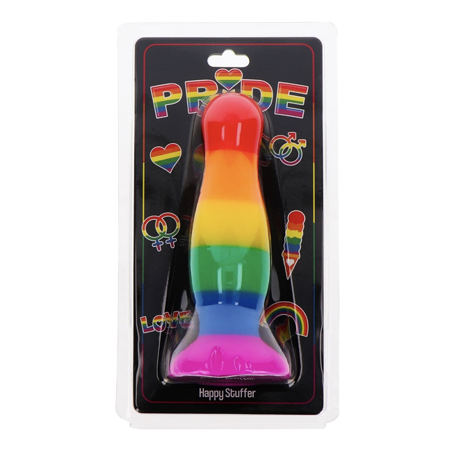 Happy Stuffer Rainbow Silicone Butt Plug